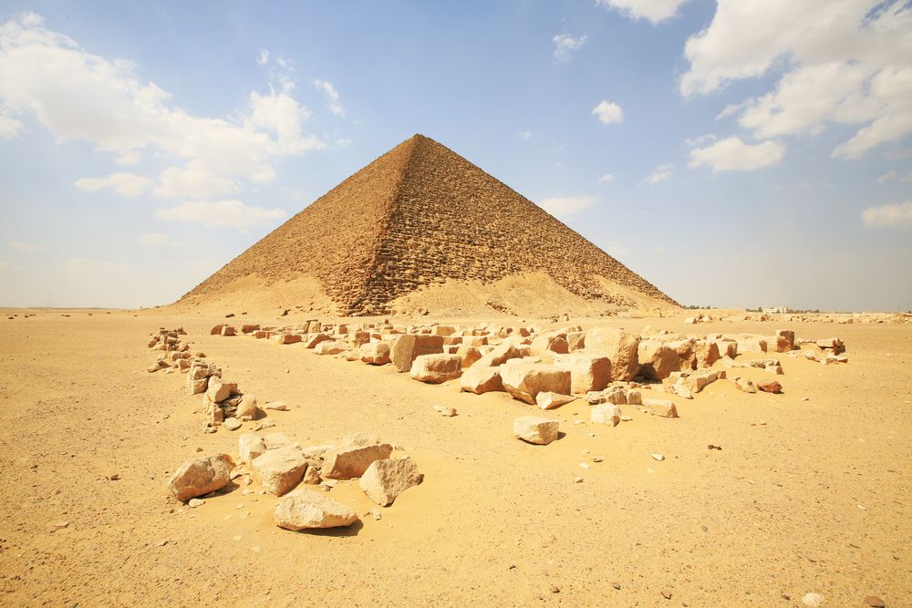 The red pyramid of Pharaoh Snofru in Dashur, Egypt