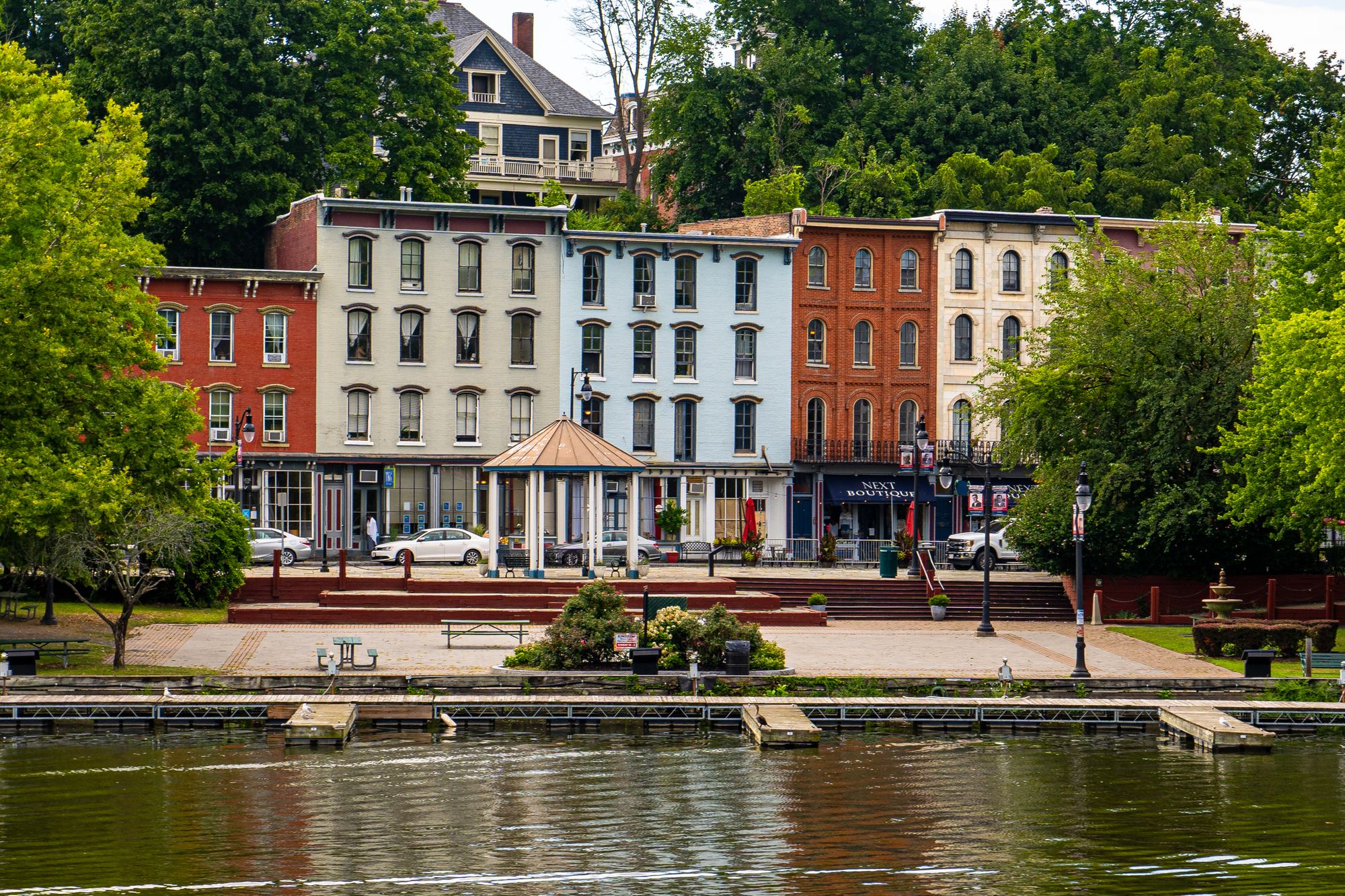 View of buildings on the Rondout district in Kingston NY