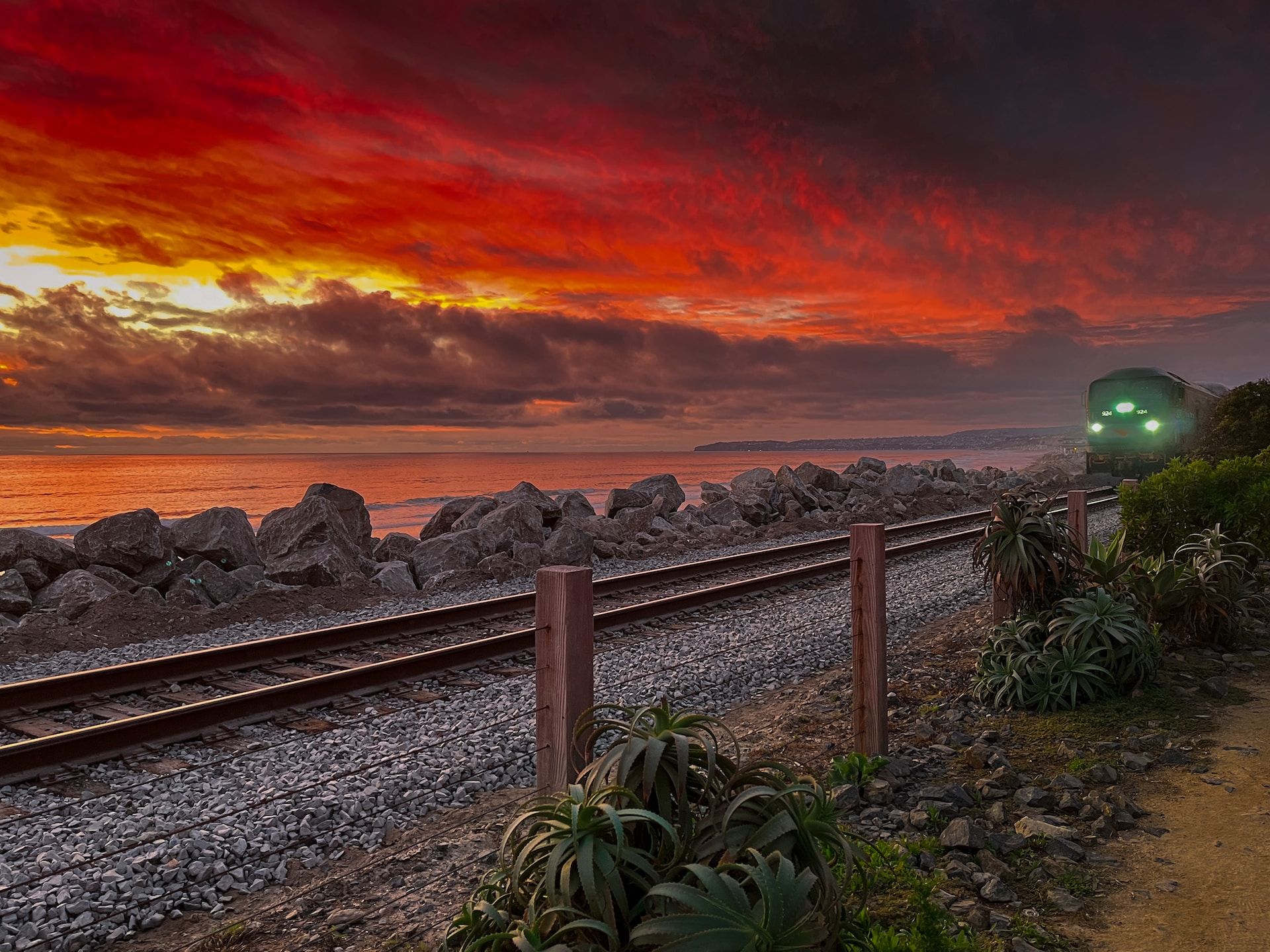 Amtrak Surfiliner route along San Clemente