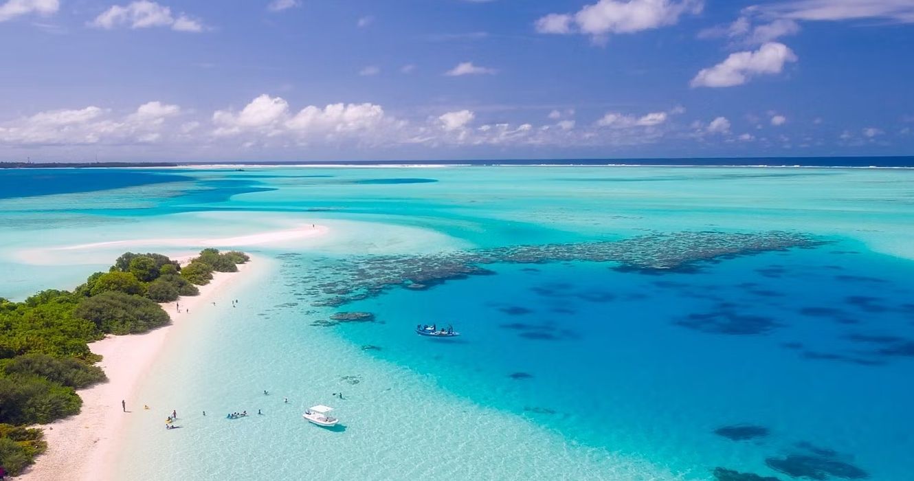 Aerial view of the Maldives