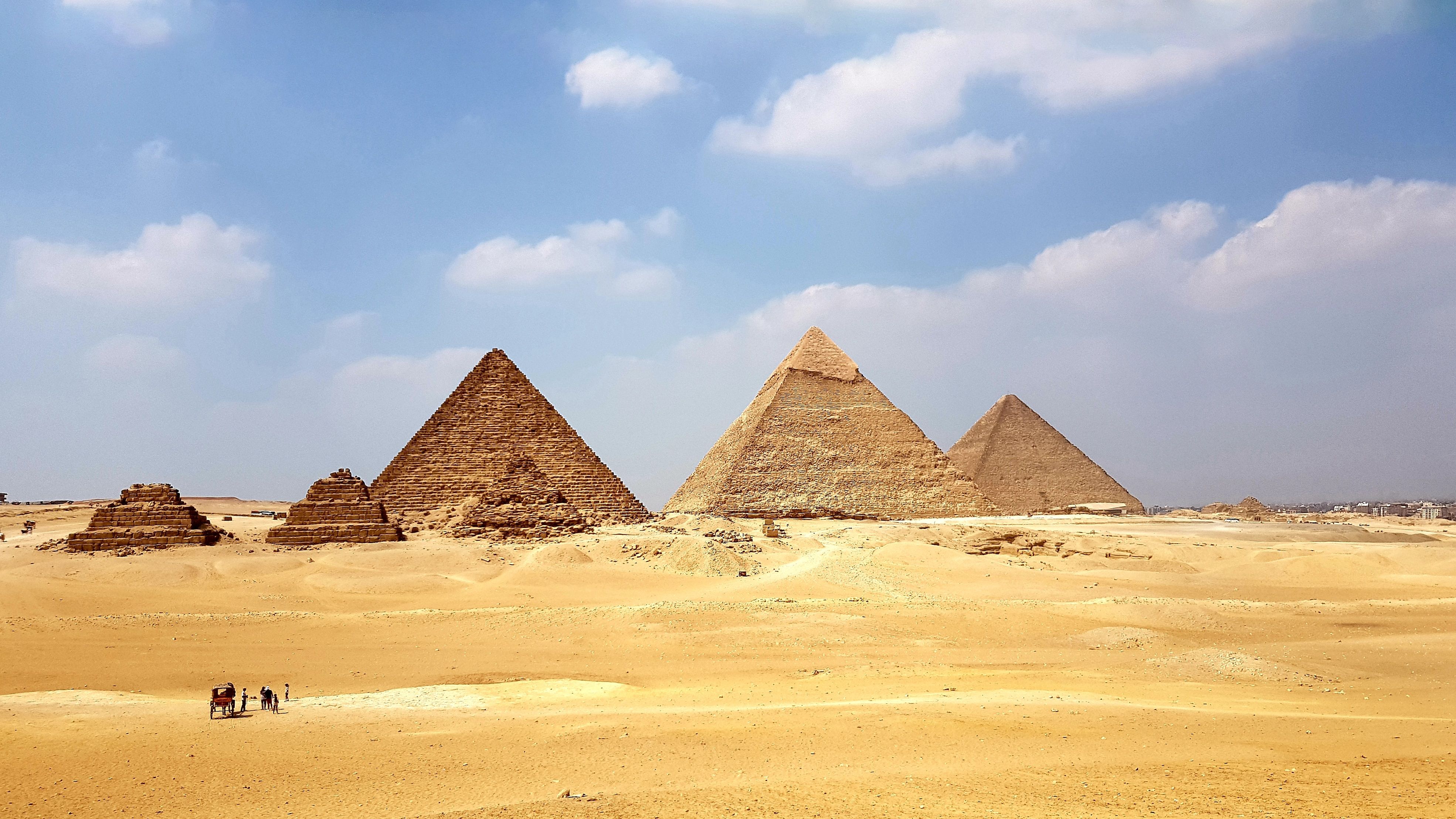 The six Pyramids of Giza in Egypt