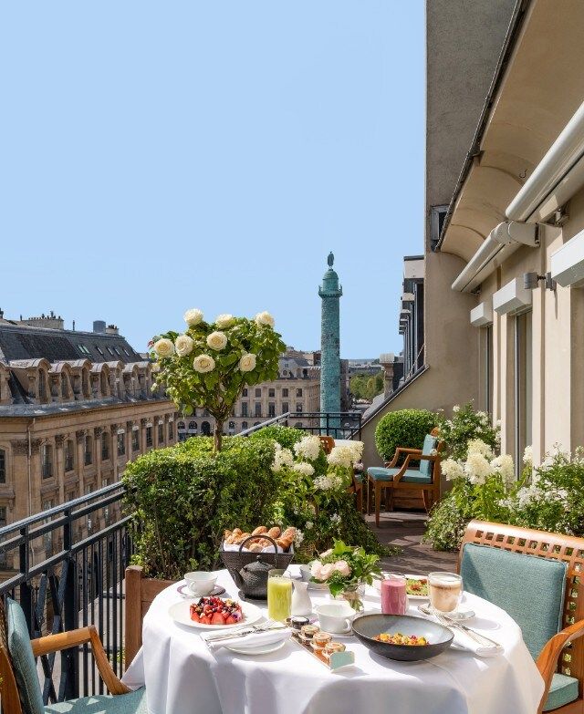 The balcony at the Park Hyatt Paris-Vendome