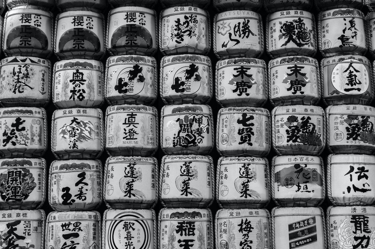 Jars of sake