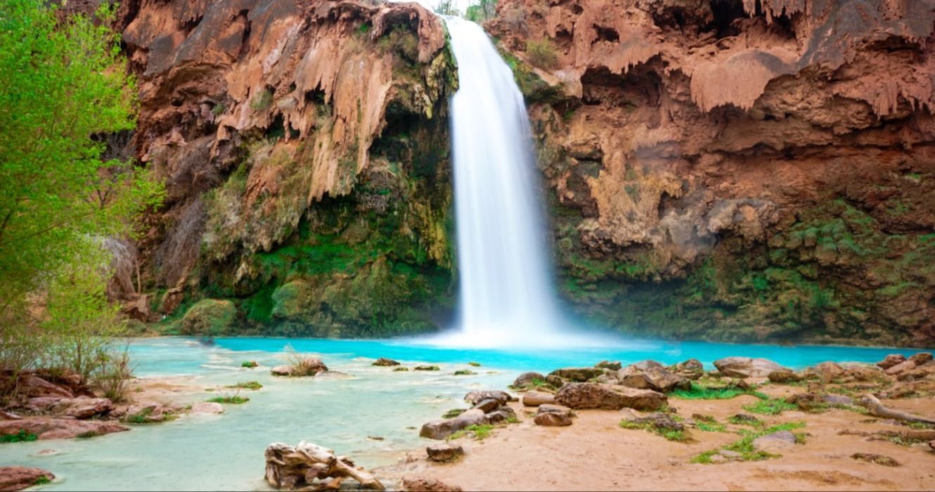 Havasu Falls Waterfall at Havasupai, Arizona, USA