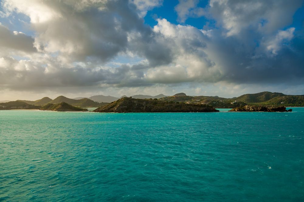 Panoramic view of Valley Church beach in Antigua and Barbuda