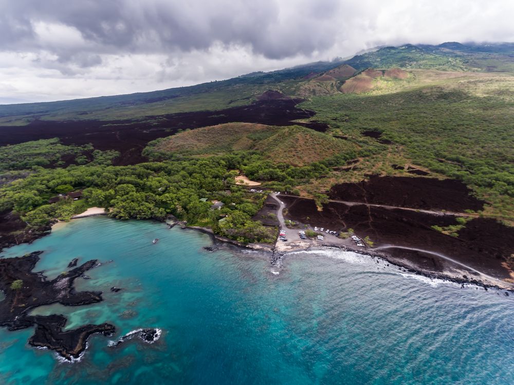 A view of La Perouse bay on Maui Island, Hawaii, USA
