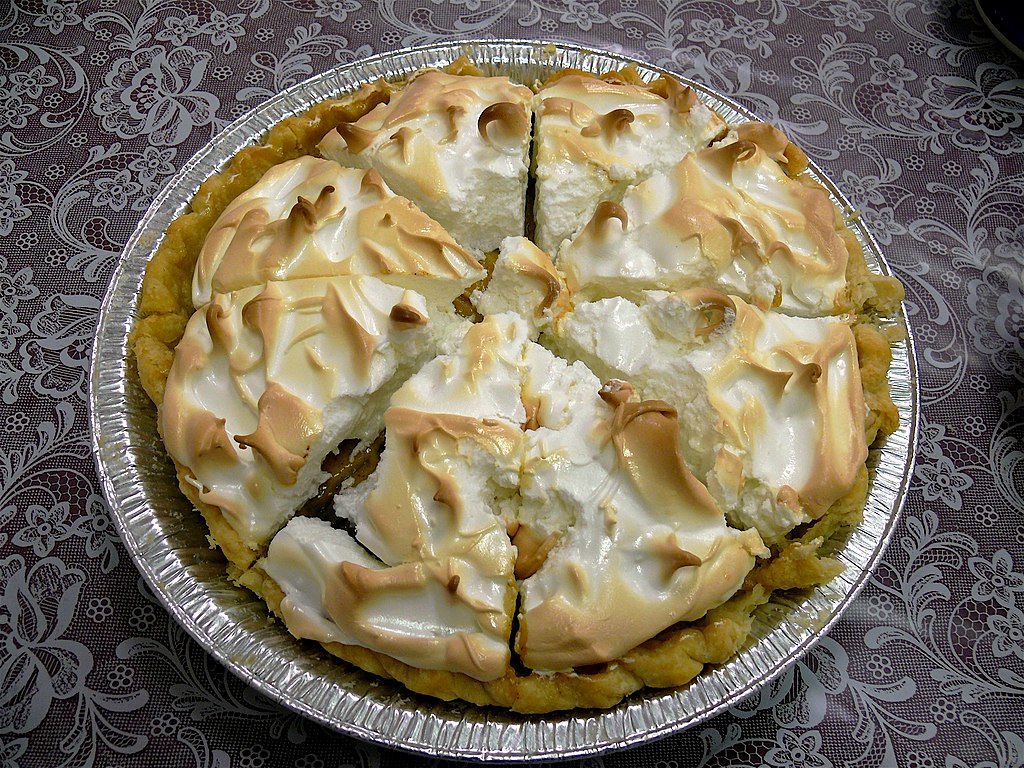 Sour cream and raisin pie