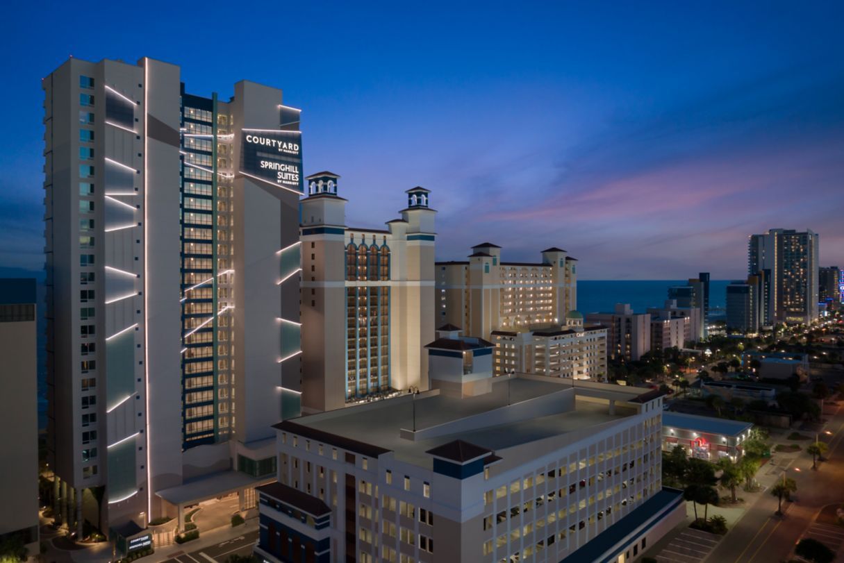SpringHill Suites by Marriott Myrtle Beach Oceanfront evening view