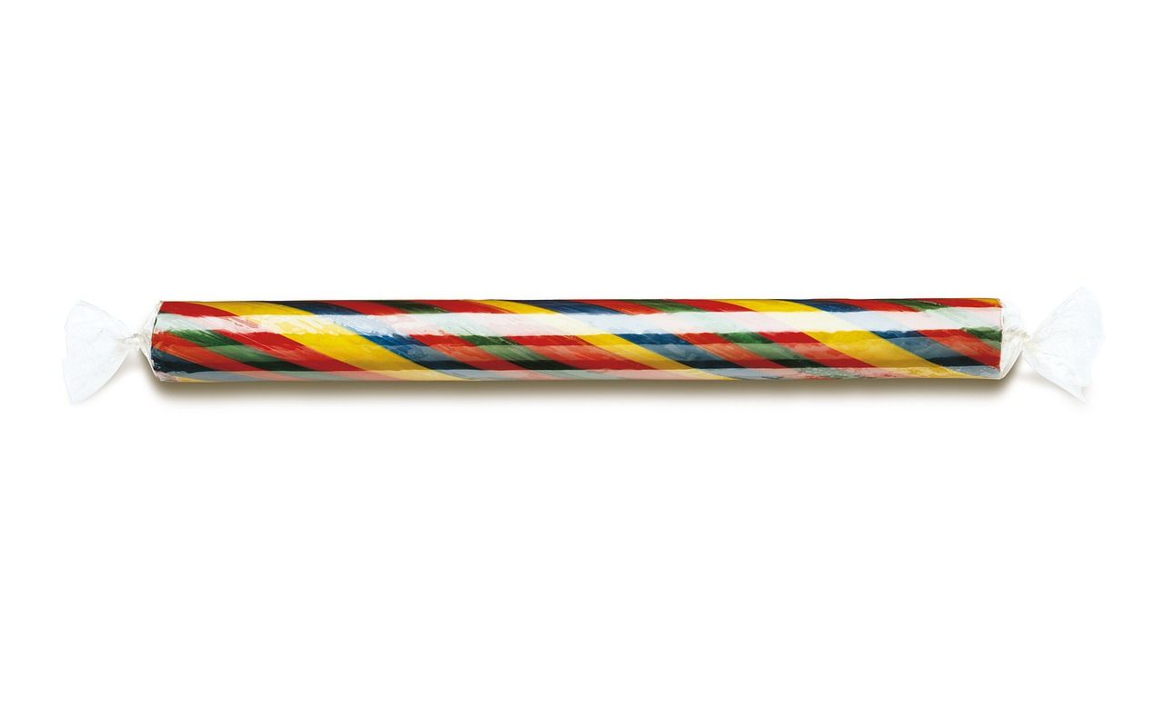 A stick of rock candy