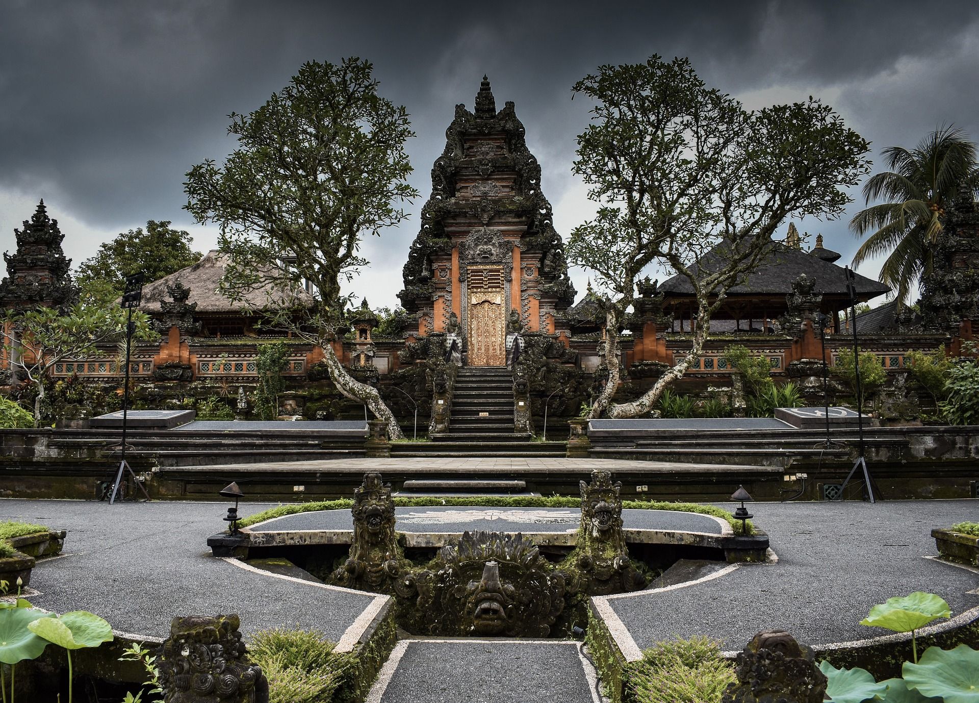 Bali temple, Peliatan Royal Palace, Bali, Indonesia,