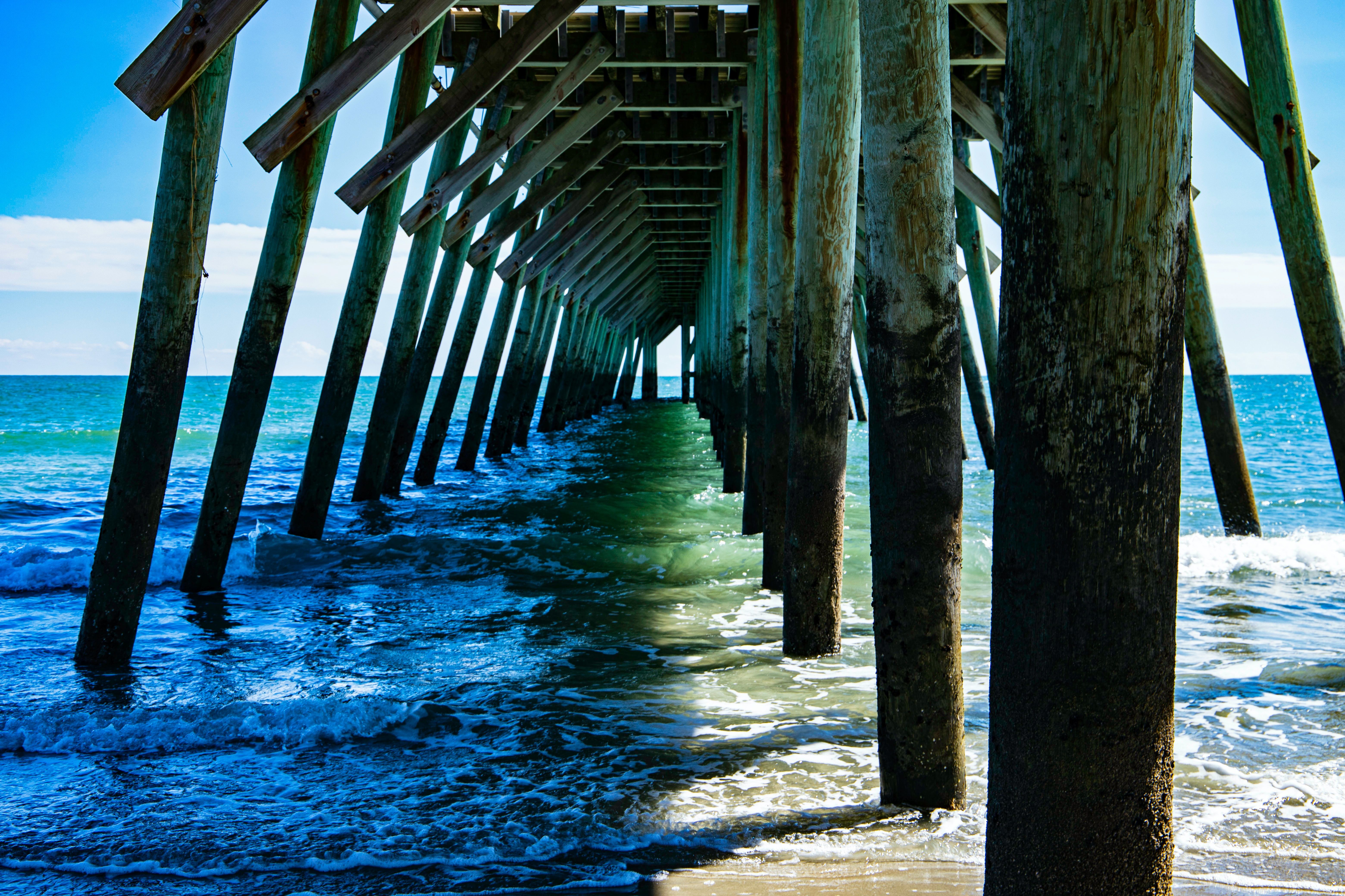 View from under the pier at Myrtle Beach State Park
