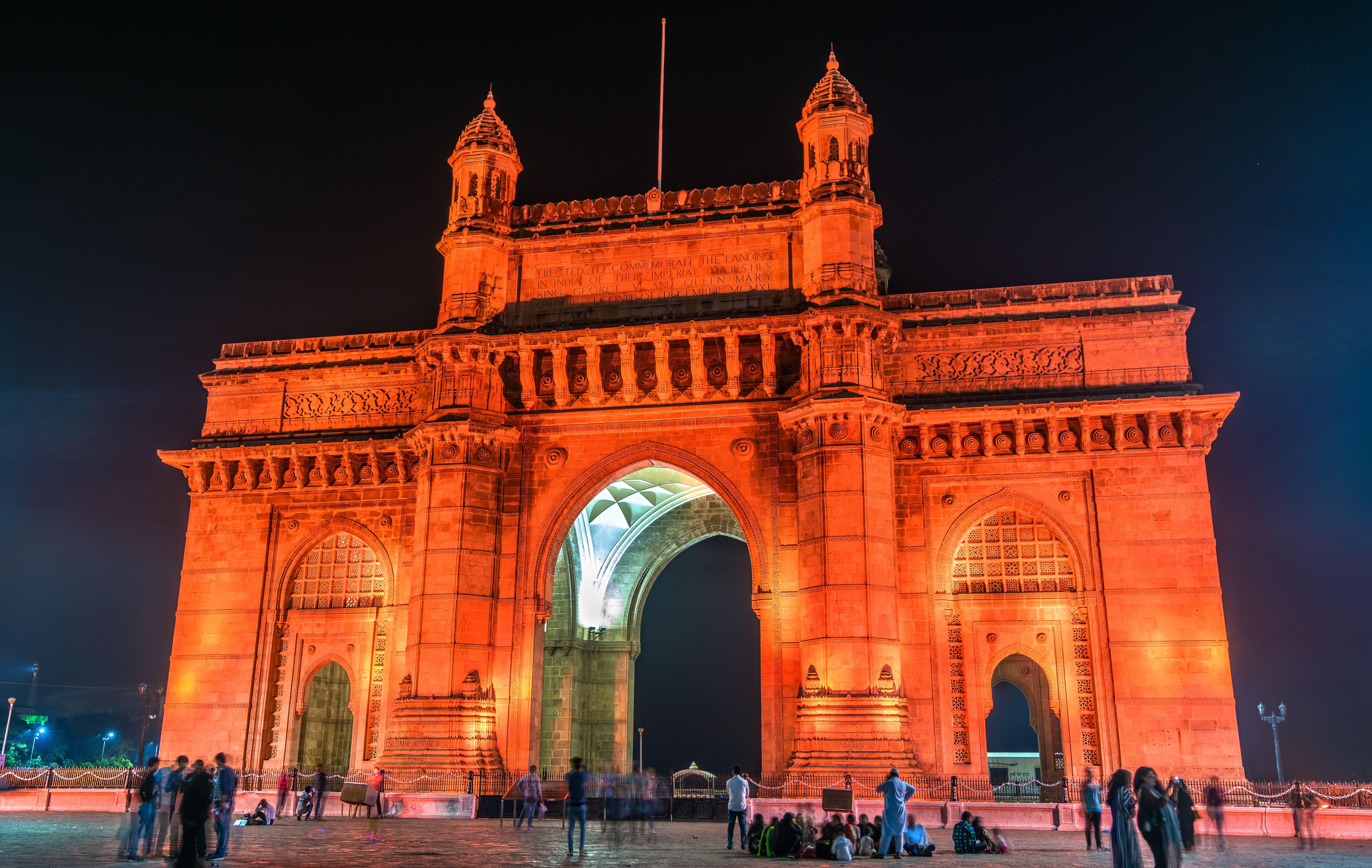 The Gateway to India at night in Mumbai, India