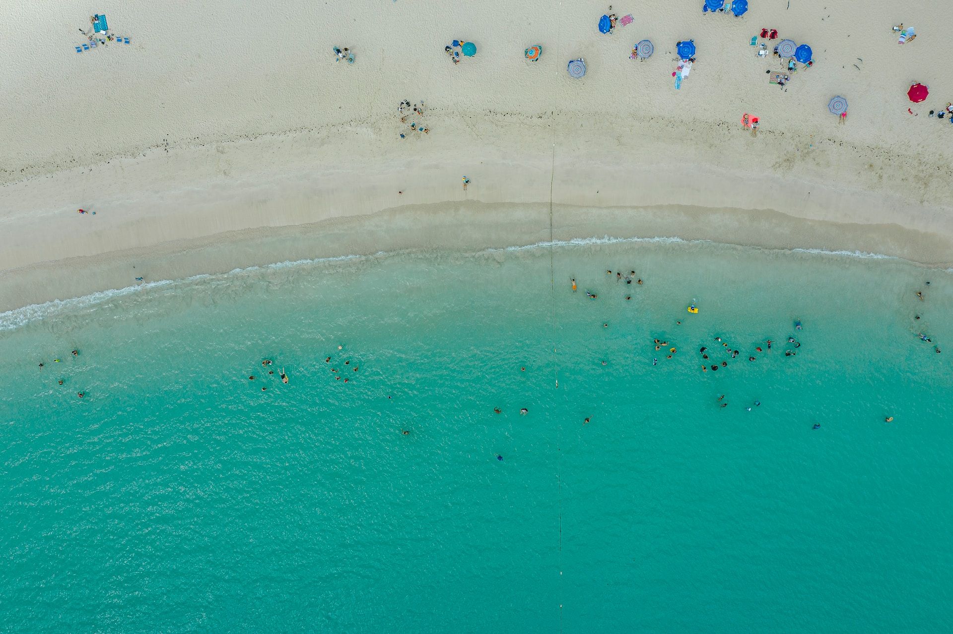 An incredible aerial shot of Flamenco Beach on the Isla Culebra