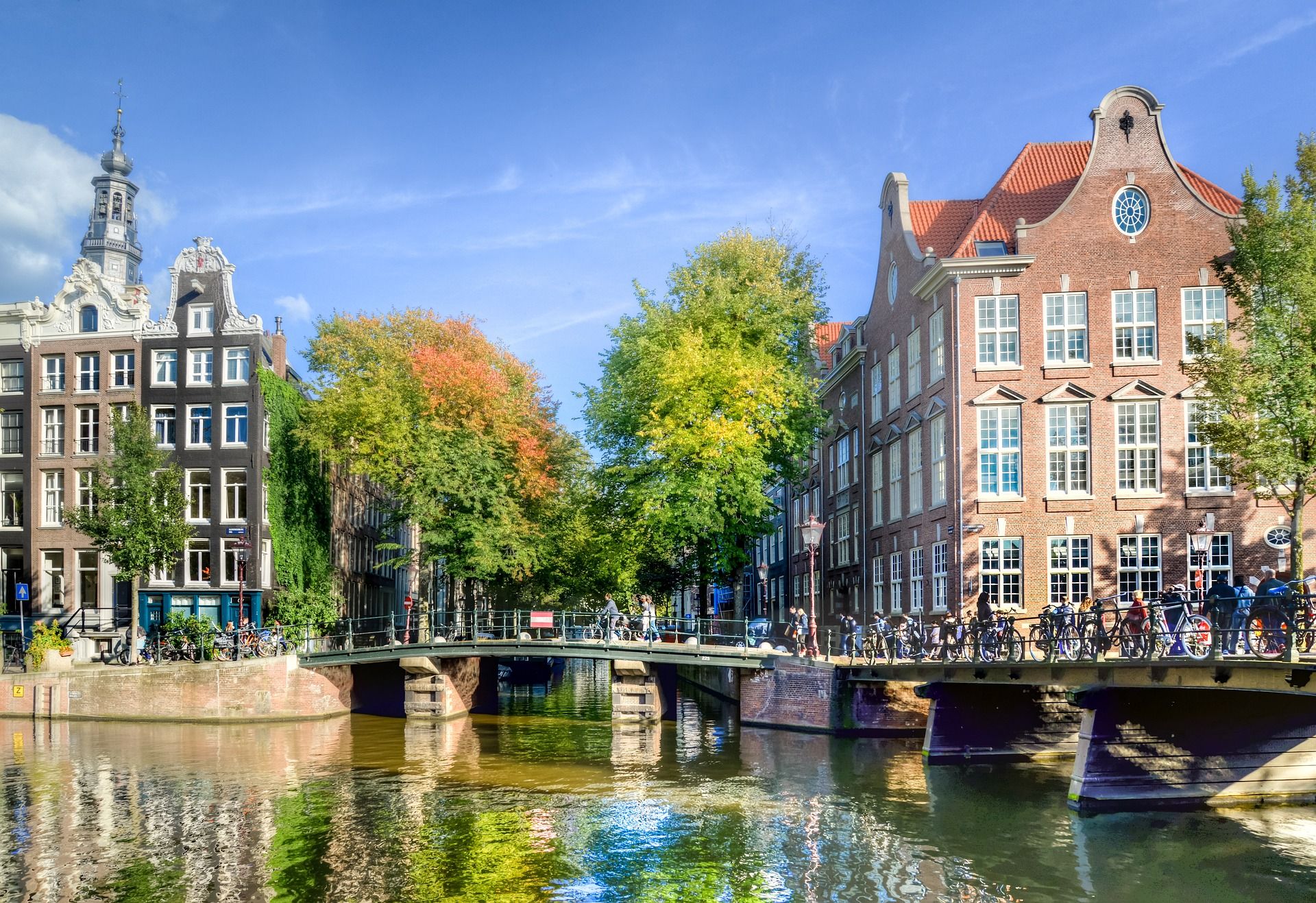 A canal in Amsterdam, Netherlands