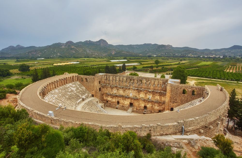 Ancient amphitheater Aspendos in Antalya