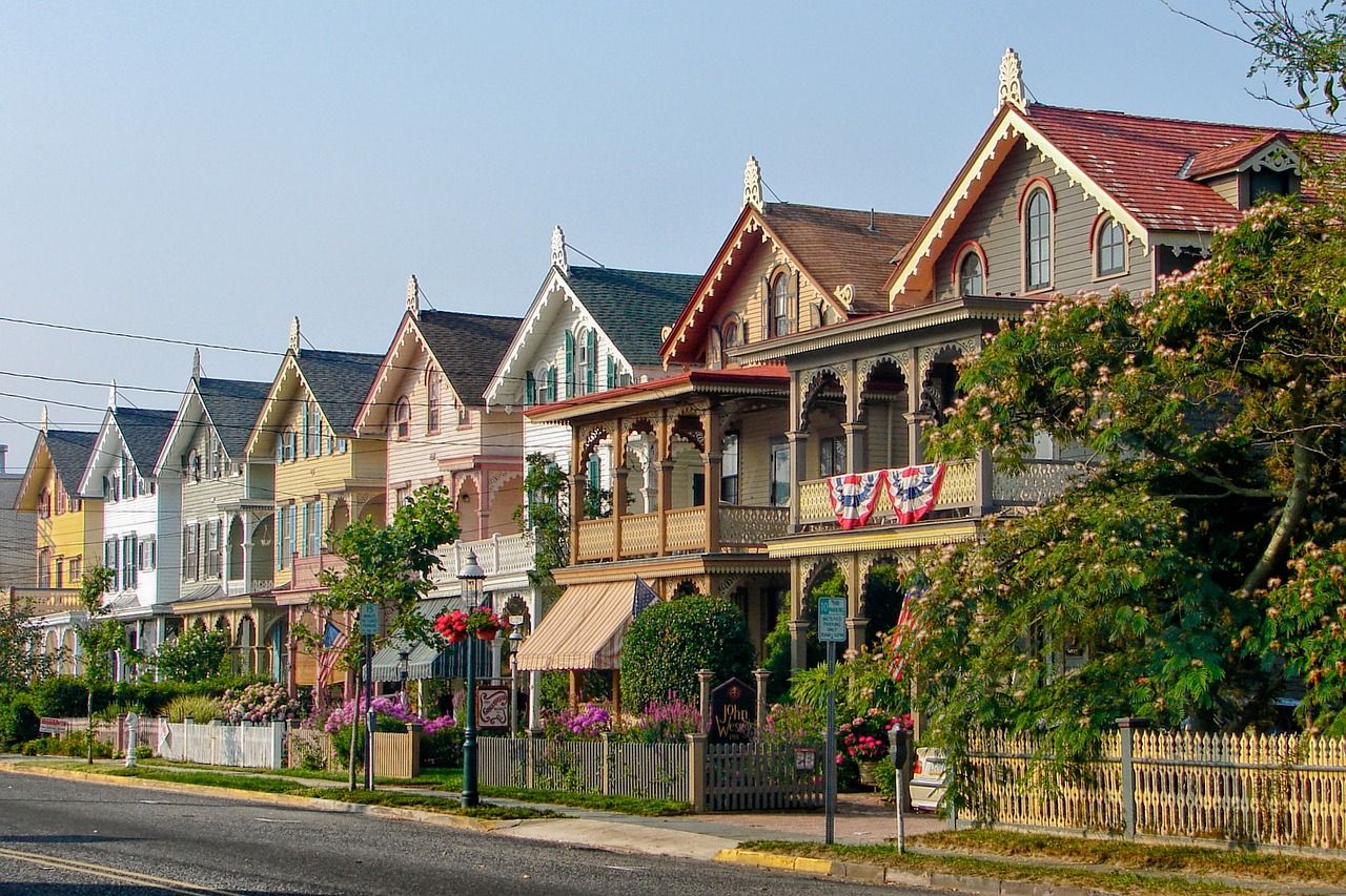 Distinctive Victorian architecture in Cape May, New Jersey