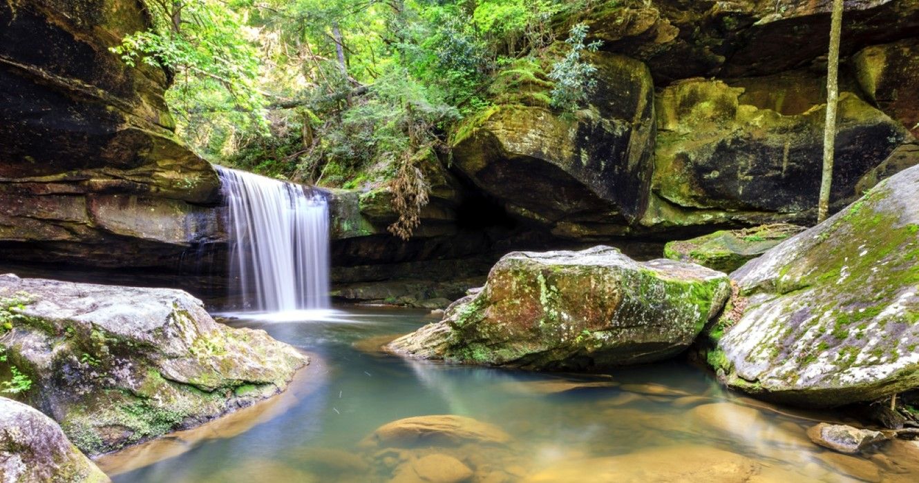 Dog Slaughter Falls in the Daniel Boone National Forest in Southern Kentucky