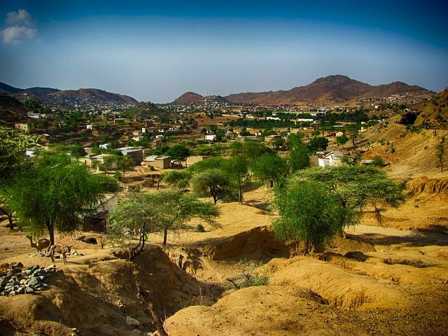 Ghinda, an undeveloped town in Eritrea 