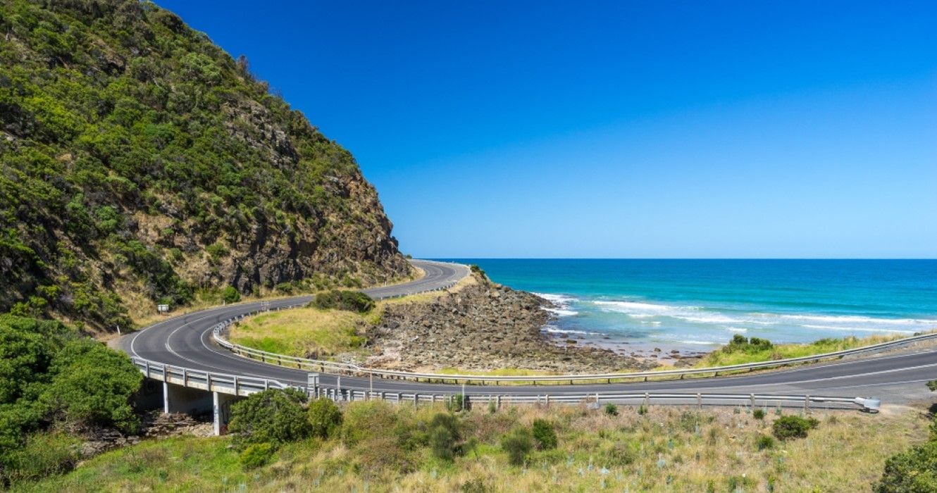 Great Ocean Road coastline in Victoria, Australia
