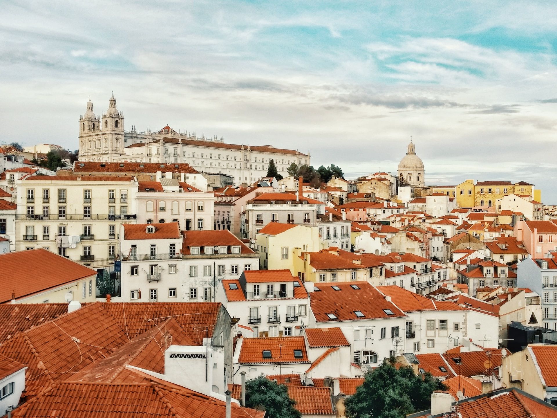 Beautiful Alfama neighborhood in Lisbon, Portugal