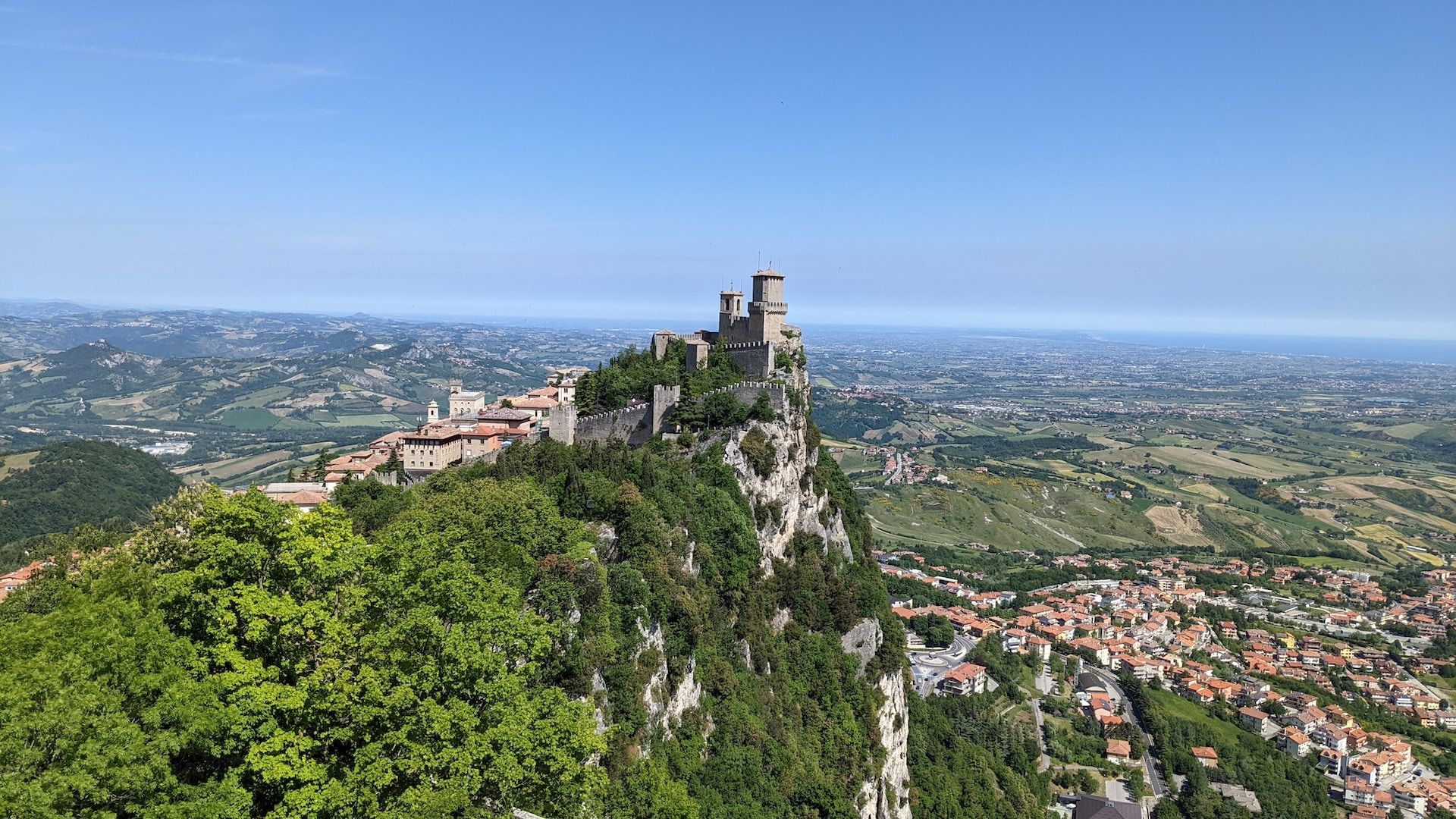 Guaita Tower and other historical buildings in San Marino