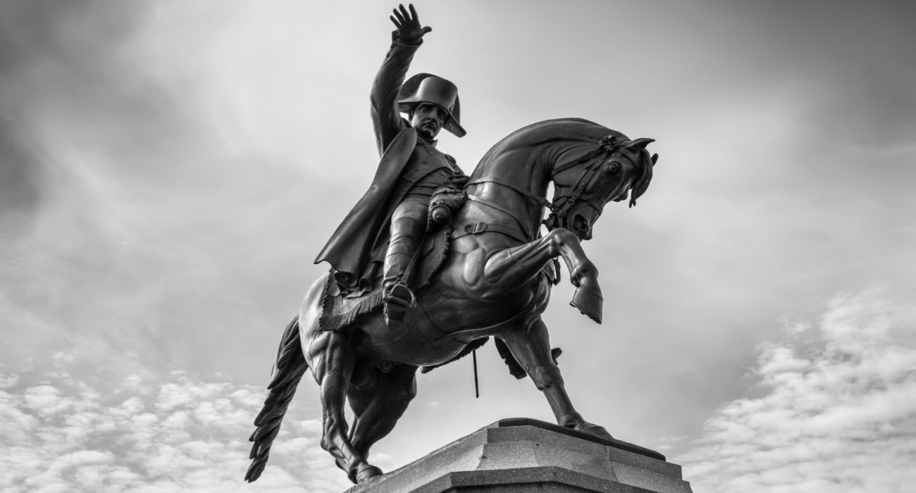 Napoleon statue on Horseback