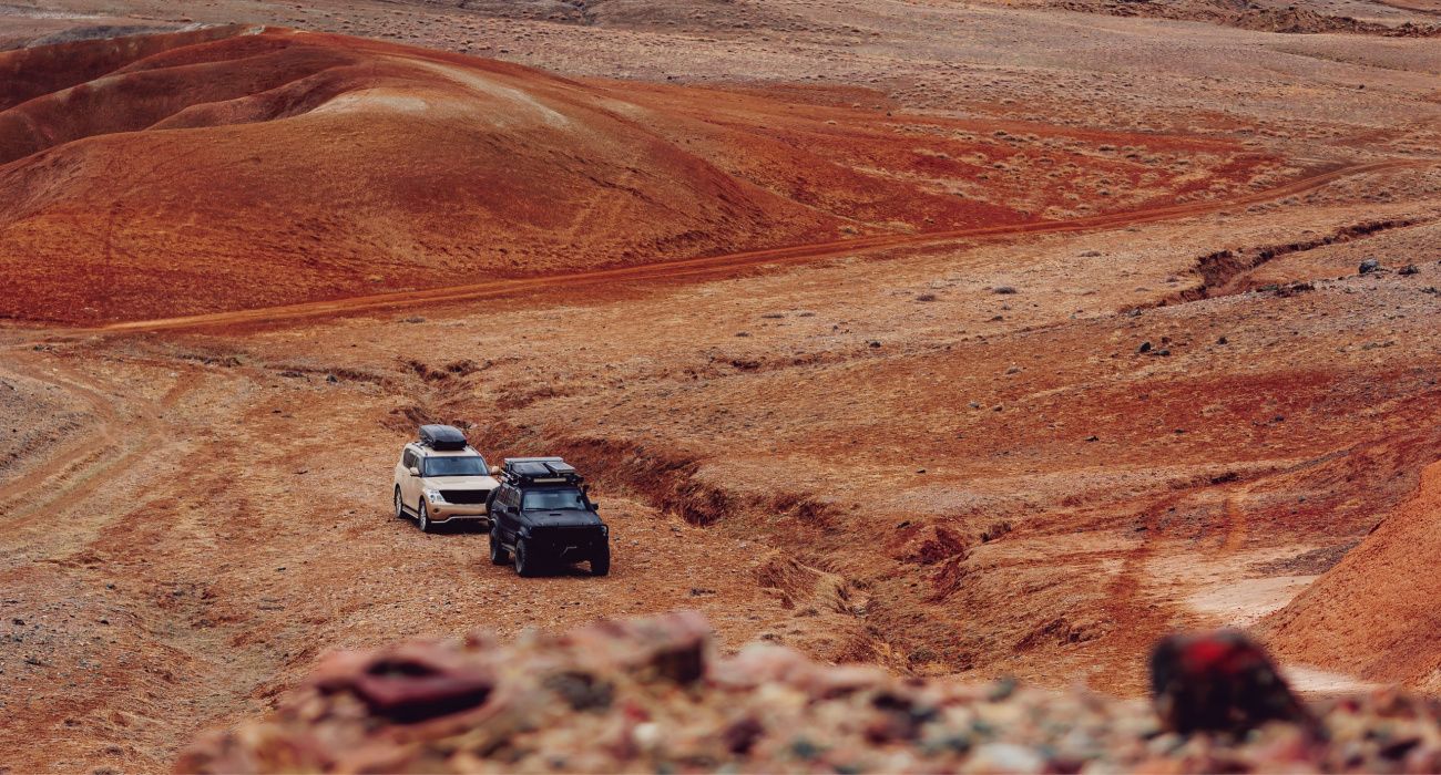 Off roading in the Gobi Desert