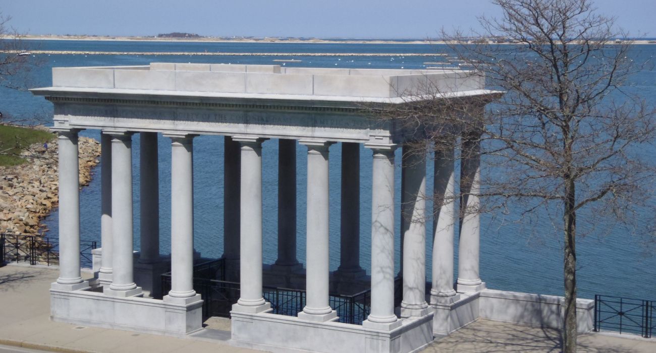 Portico around Plymouth rock- Plymouth, Massachusetts