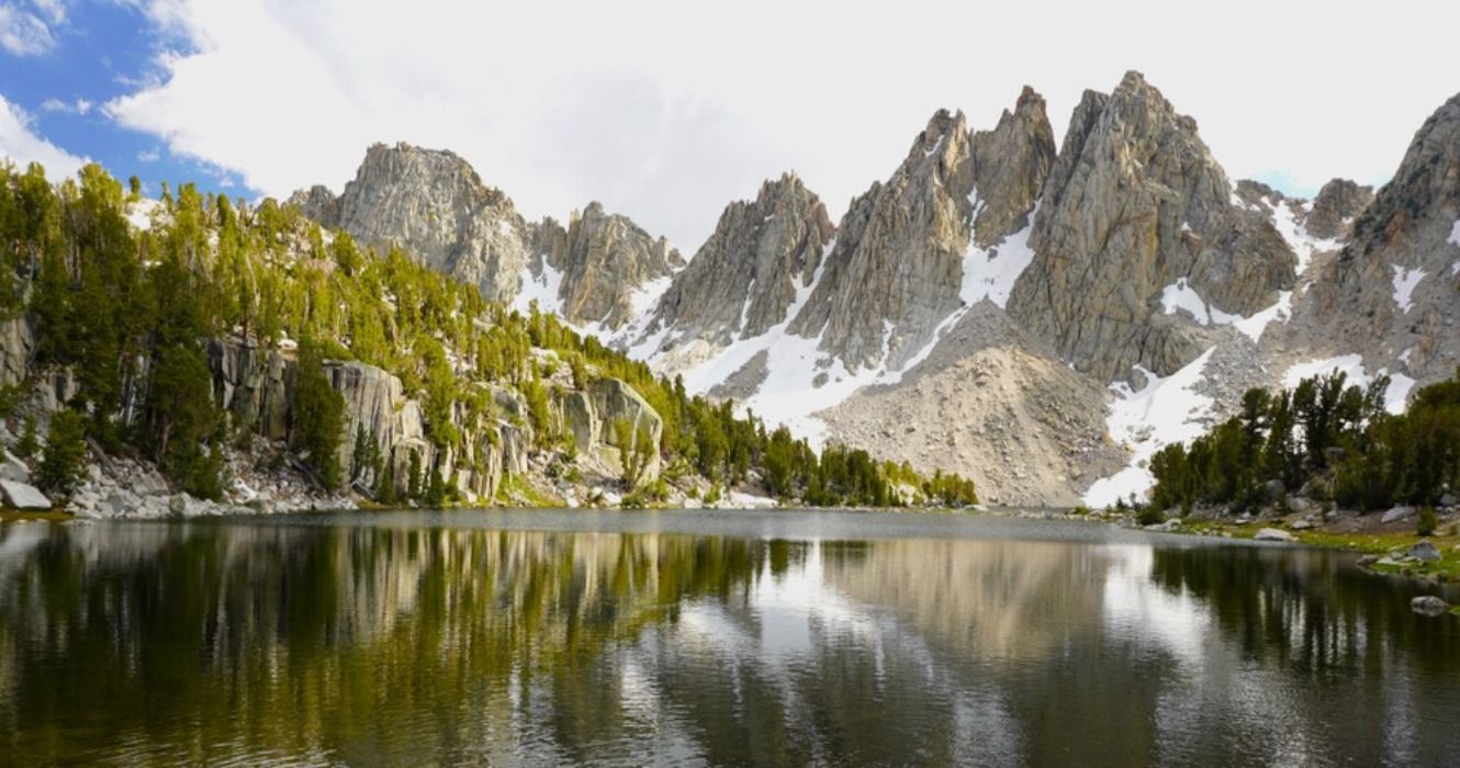 Mountain landscapes along the John Muir Trail, Sierra Wilderness, California, USA