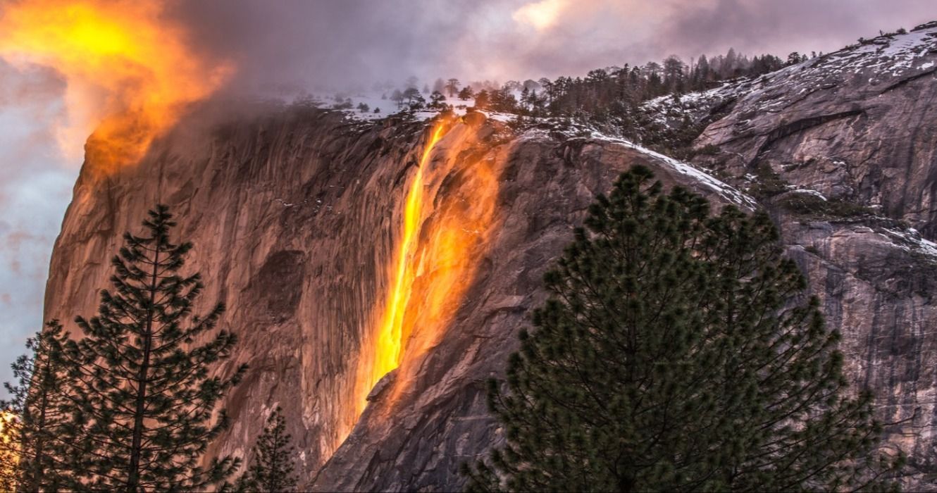 Horsetail Falls (Firefall) in Yosemite National Park