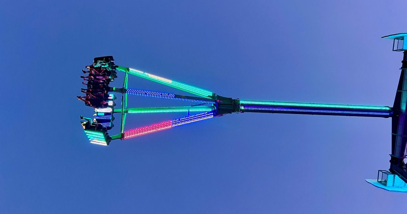 A ride at NPE Pleasure and Leisure Park k at Playland amusement park in Vancouver, British Columbia, Canada