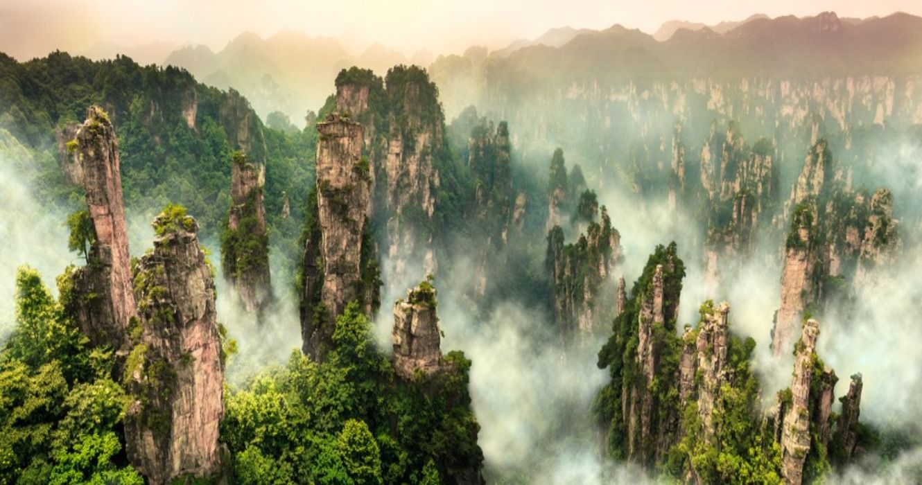 Zhangjiajie cliff mountain in Zhangjiajie National Forest Park, Wulingyuan, Hunan, China