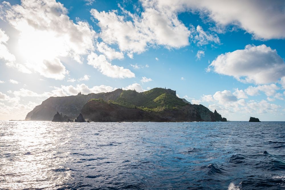 Pitcairn Island, a lone island in the Southern Pacific Ocean