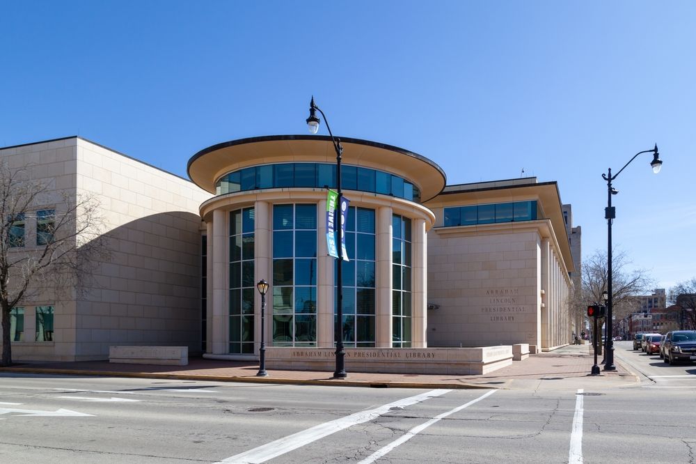 Exterior of the Abraham Lincoln Presidential Library and Museum in Springfield