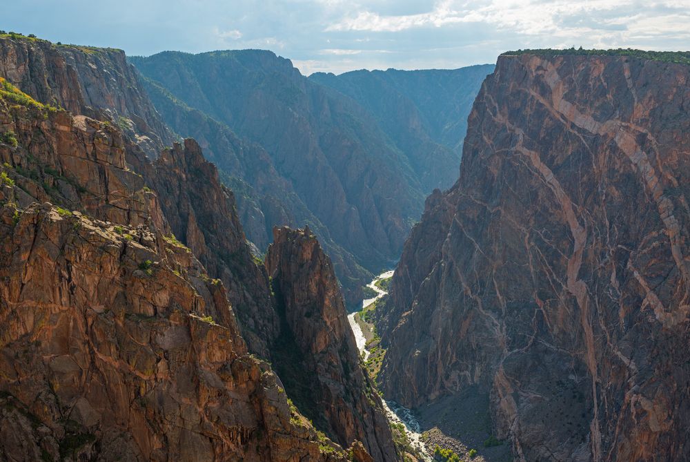 Steep granite cliffs of the Black Canyon of the Gunnison