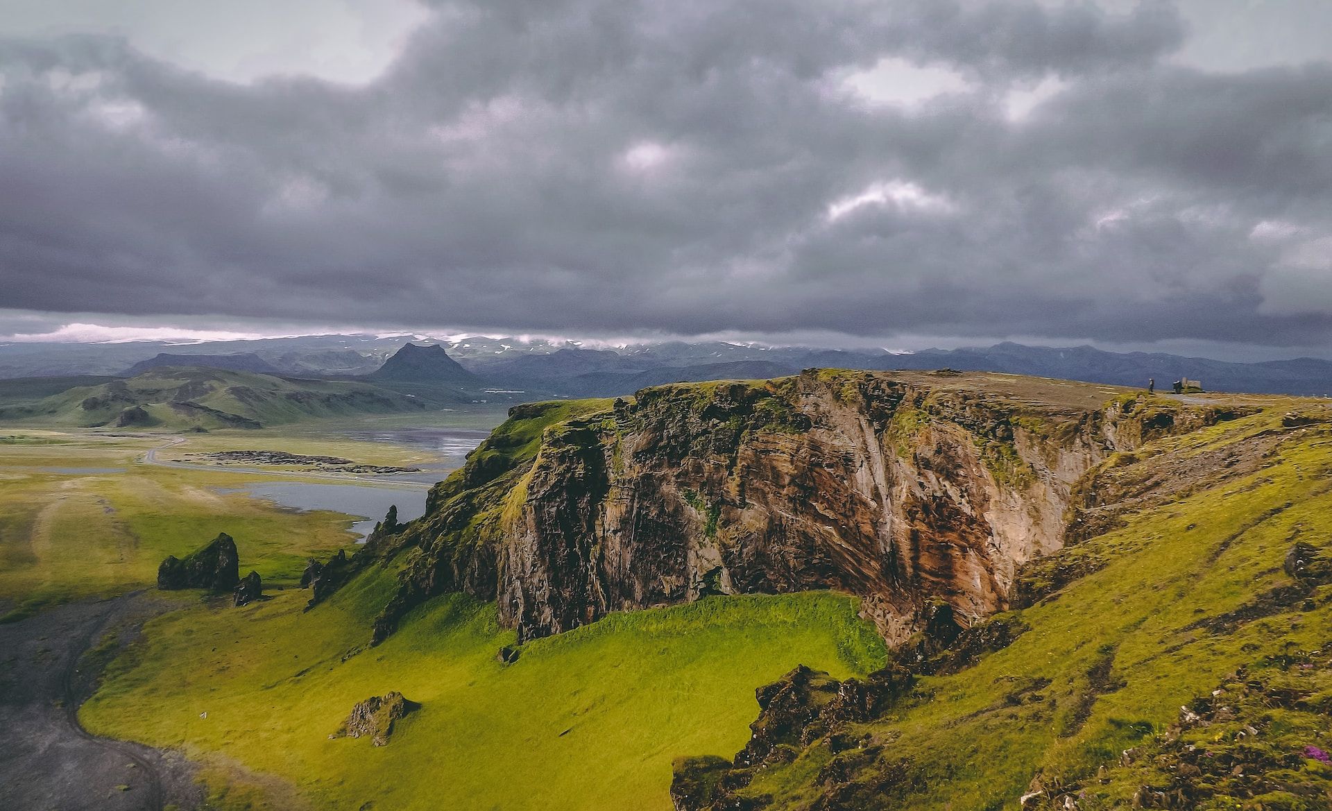 Mountainous landscape near Vik, Iceland