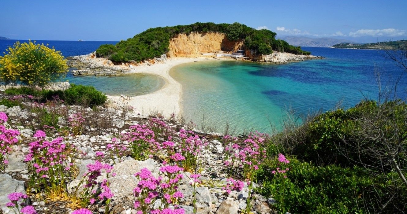 The Twin Islands of Ksamil in southern Albania