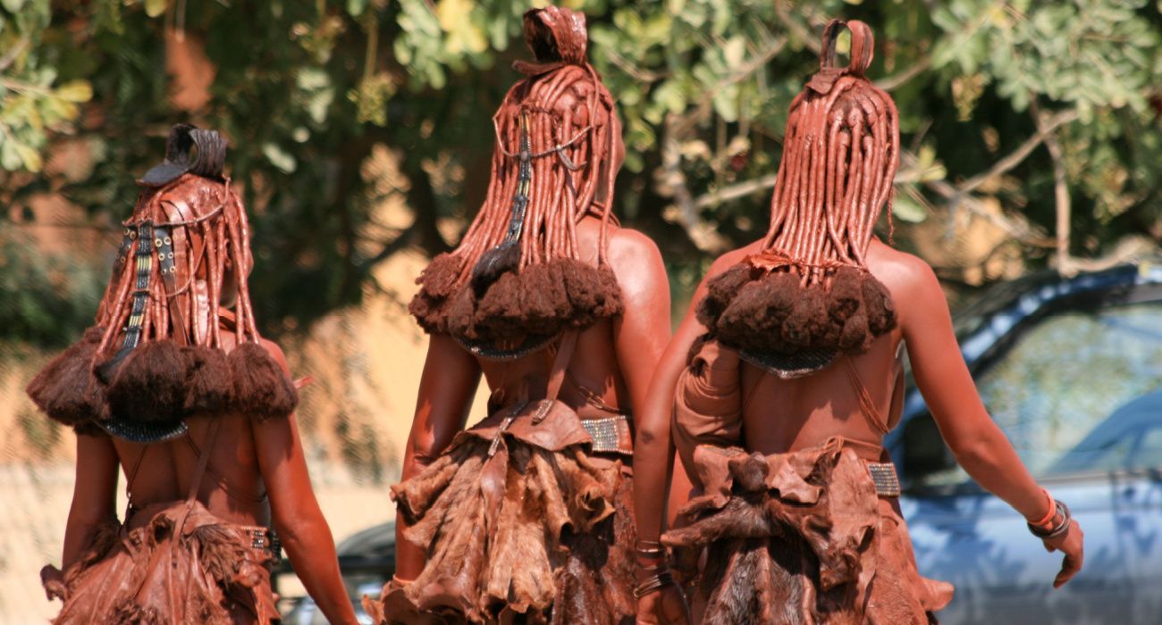 Traditional Himba women in Namibia