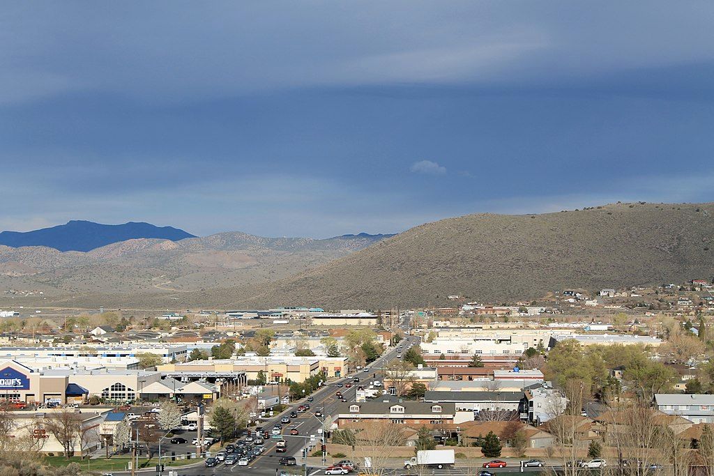 Aerial view of Carson City Nevada