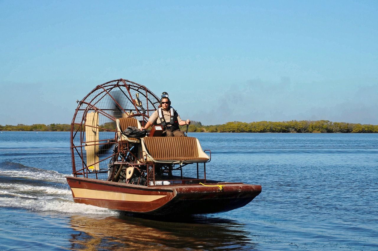 Airboat on the water
