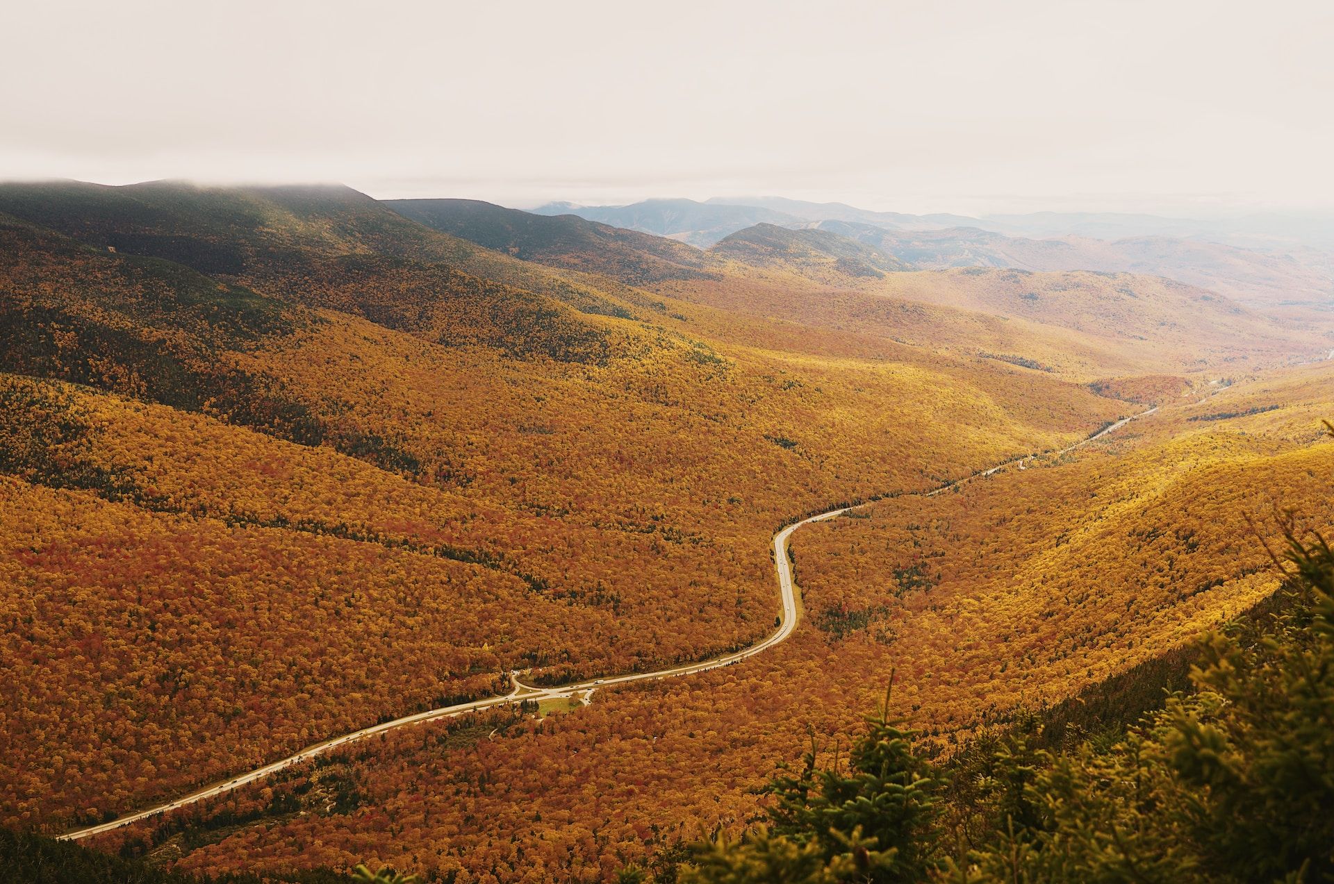 Fall foliage in White Mountain National Forest, home to one of the most dangerous hikes in the US