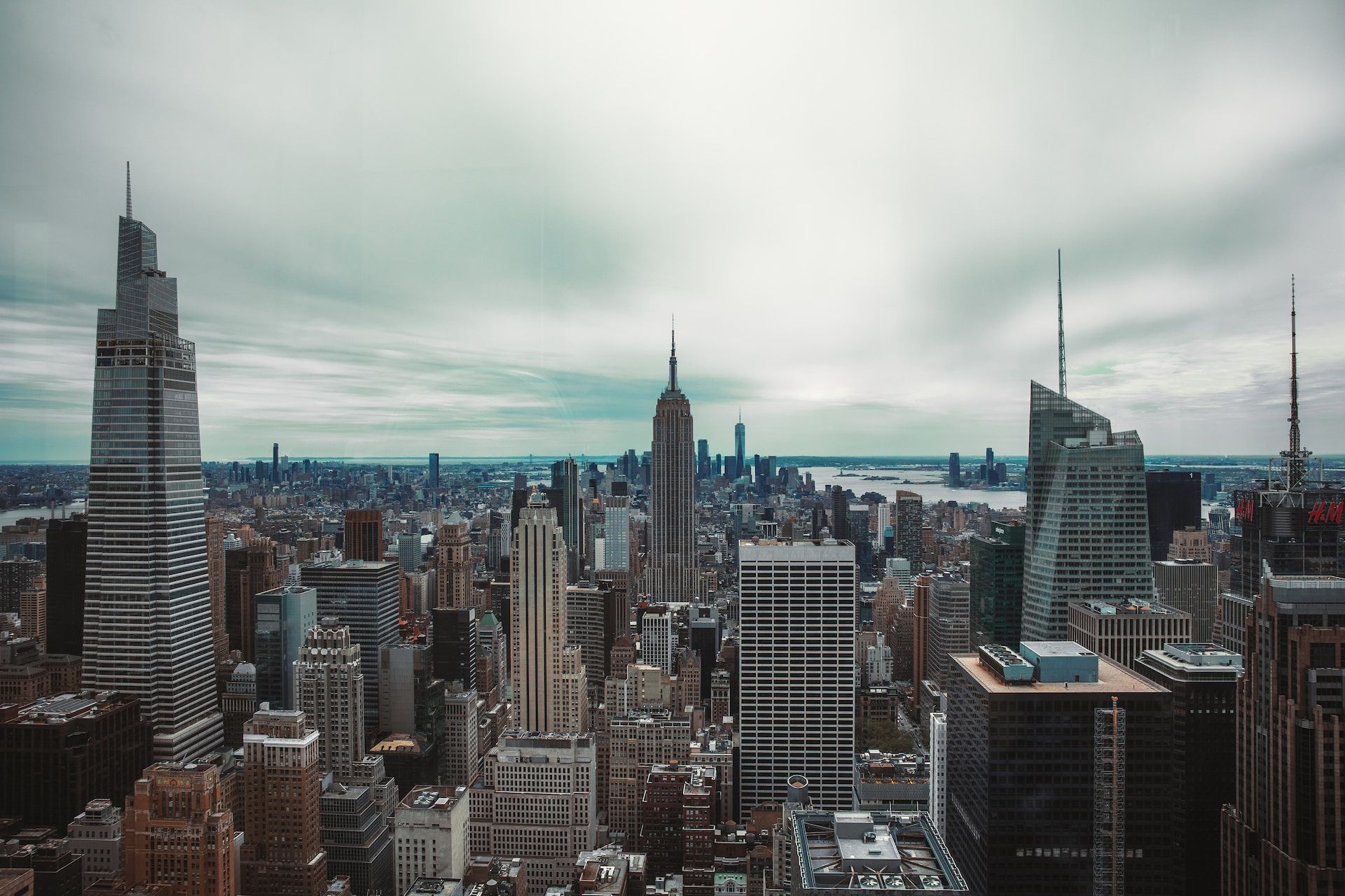 Aerial View Of Rockefeller Center, Rockefeller Plaza, New York, NY, USA