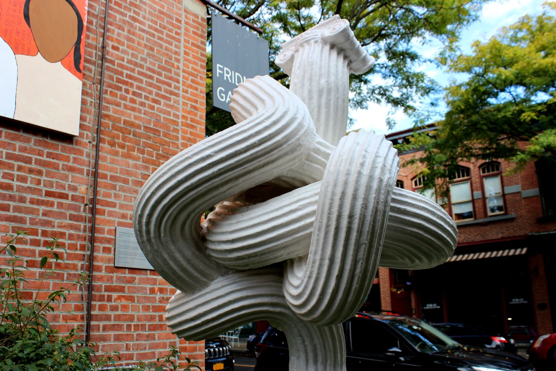 Art sculpture in downtown Beacon, New York