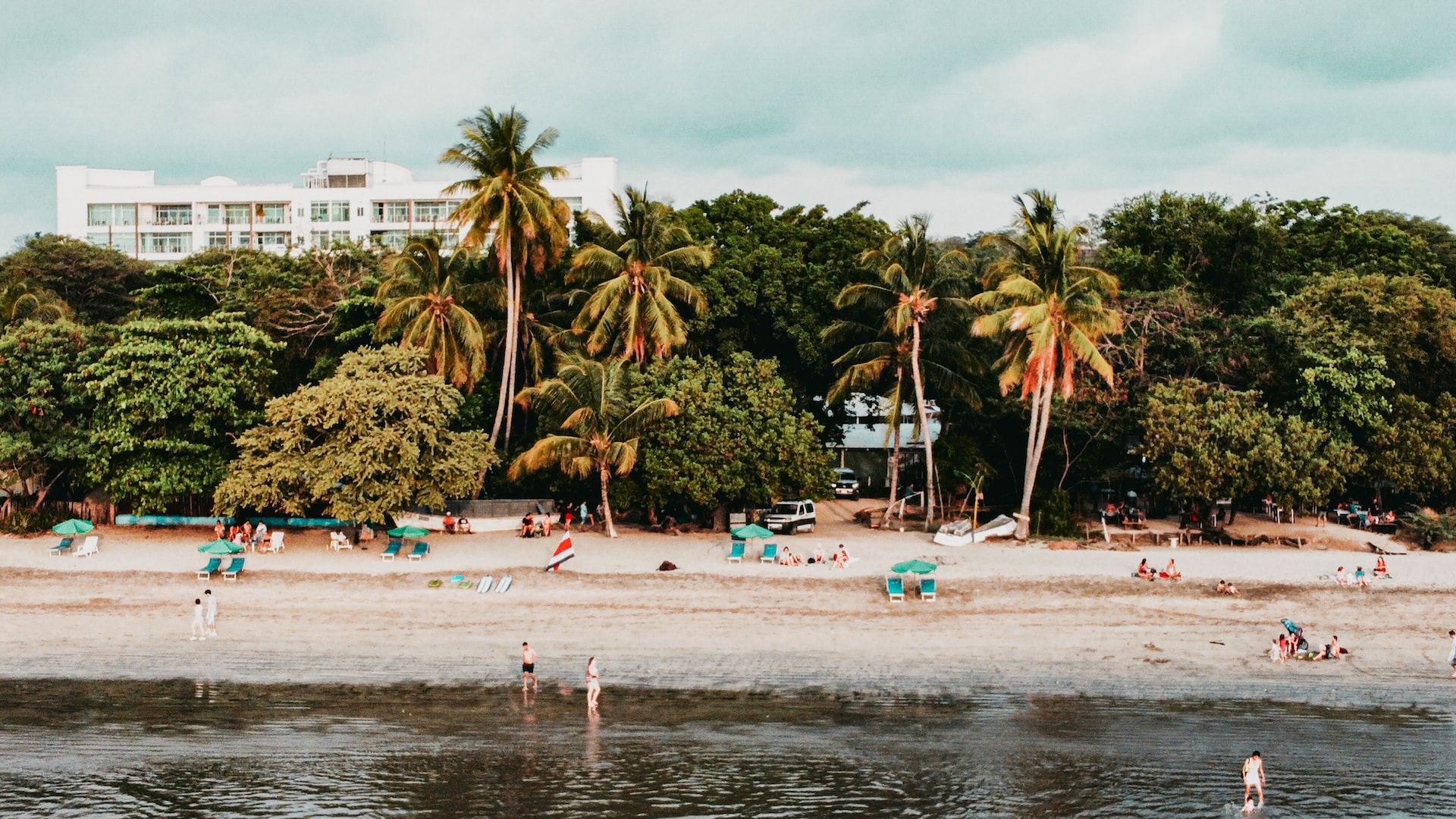 Costa Rica Coastline with Jungle Resorts Tucked Into The Trees