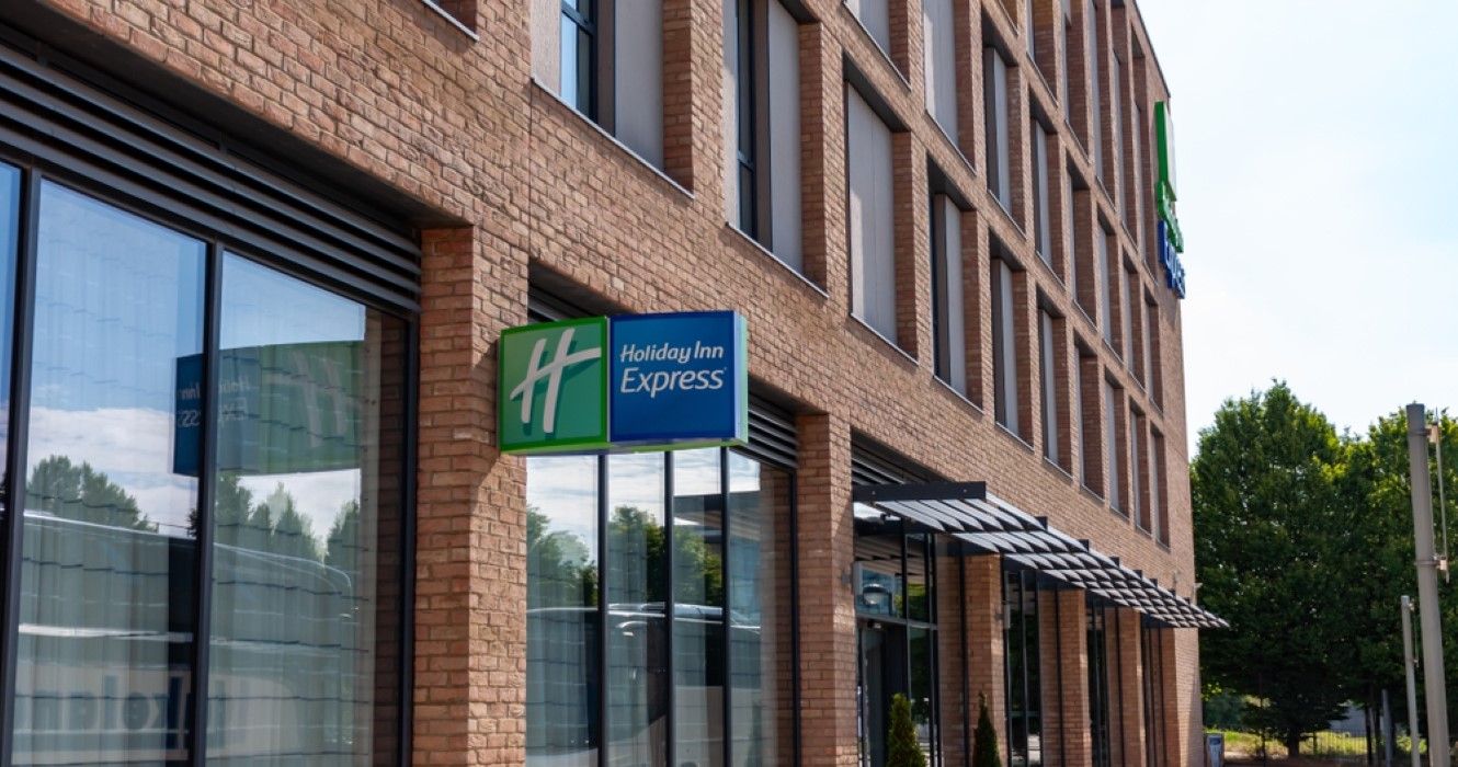 Front facade of Holiday Inn Express London - Stratford in London, England