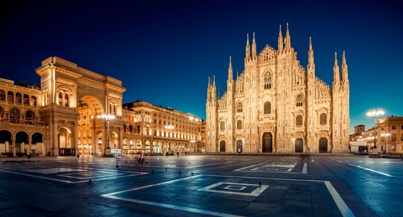 Milan Duomo cathedral at dawn Italy