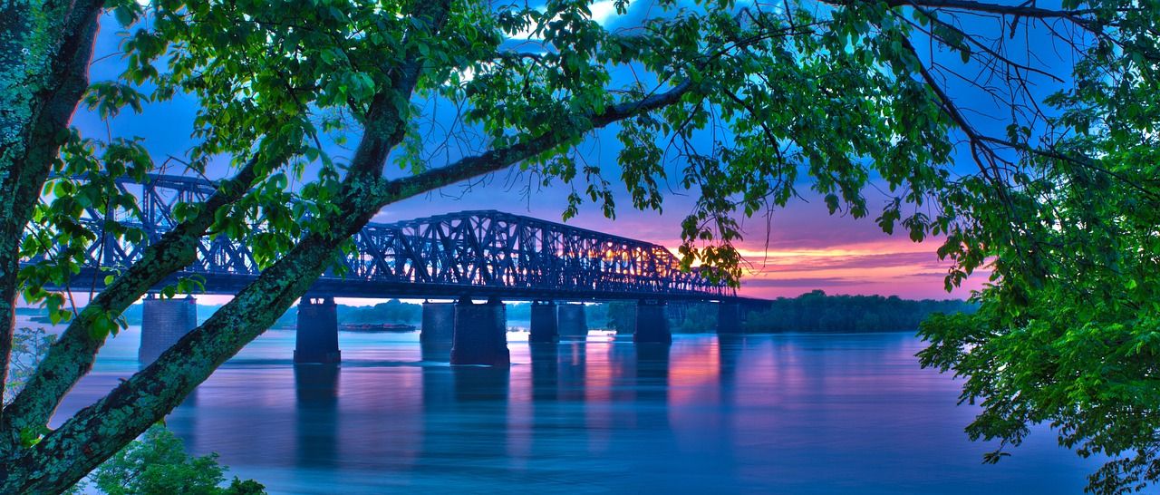 The iconic Natchez-Vidalia Bridge across the Mississippi River