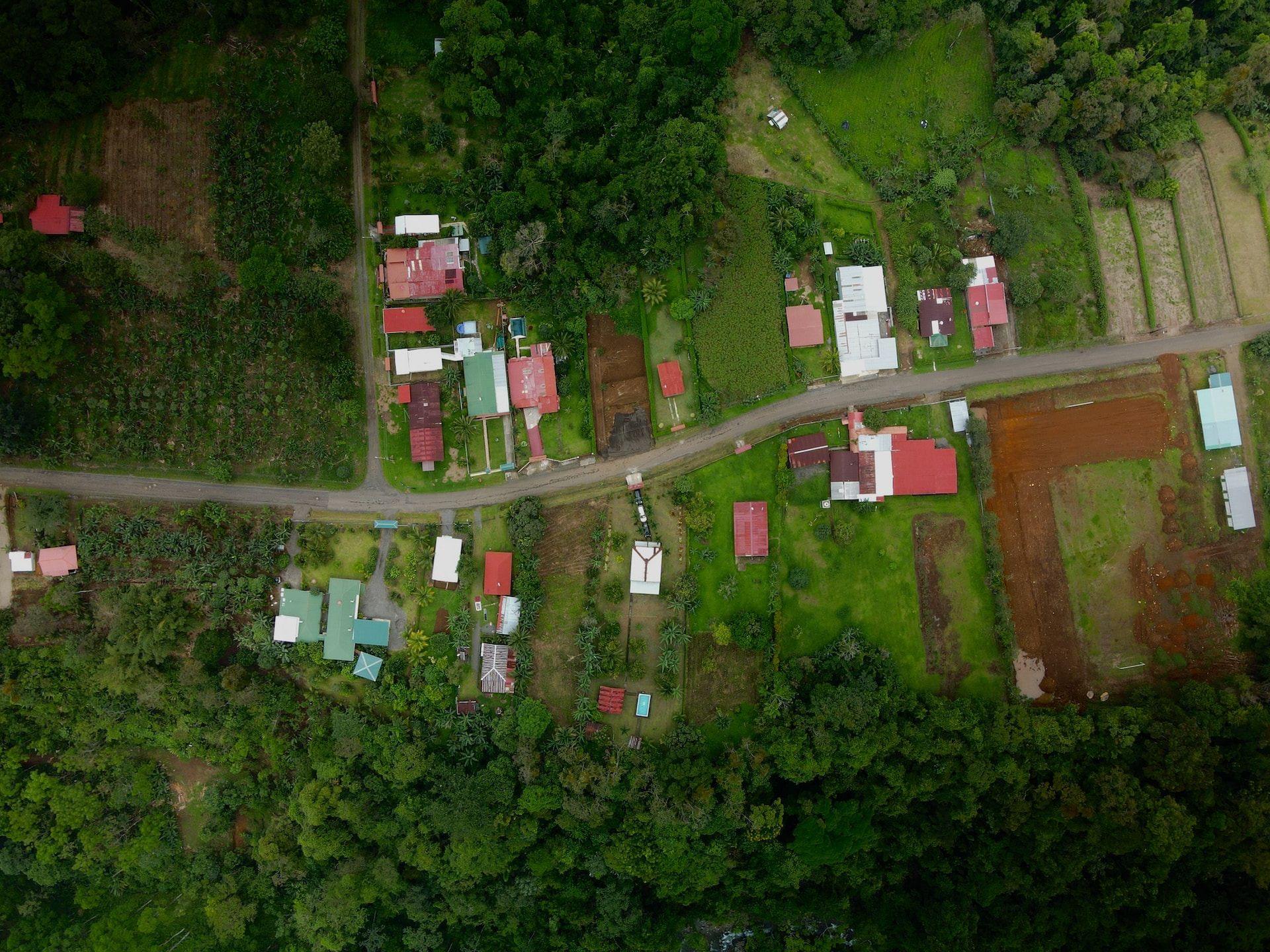 Aerial View of Chachagua, Costa Rica