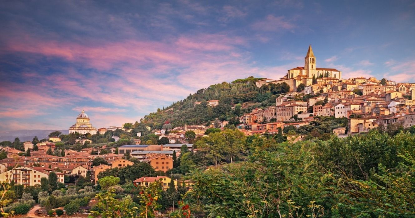 The medieval town of Todi, Perugia, Umbria, Italy