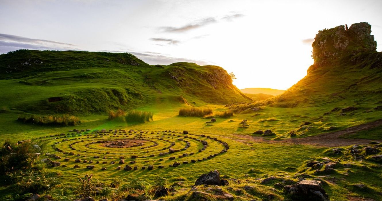 Sunset at Fairy Glen, Isle of Skye, Scotland, United Kingdom